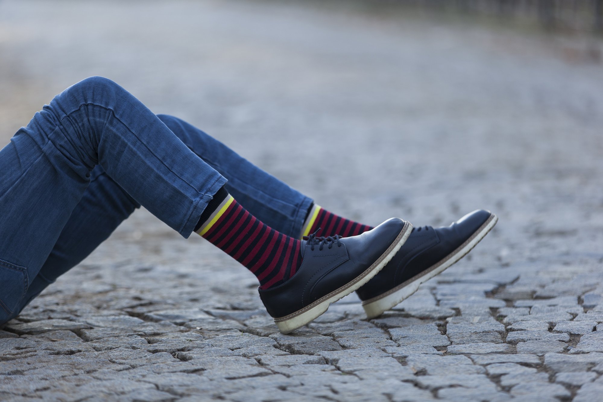 Men's Traditional Stripes Socks featuring colorful designs and premium Turkish cotton for comfort and style.
