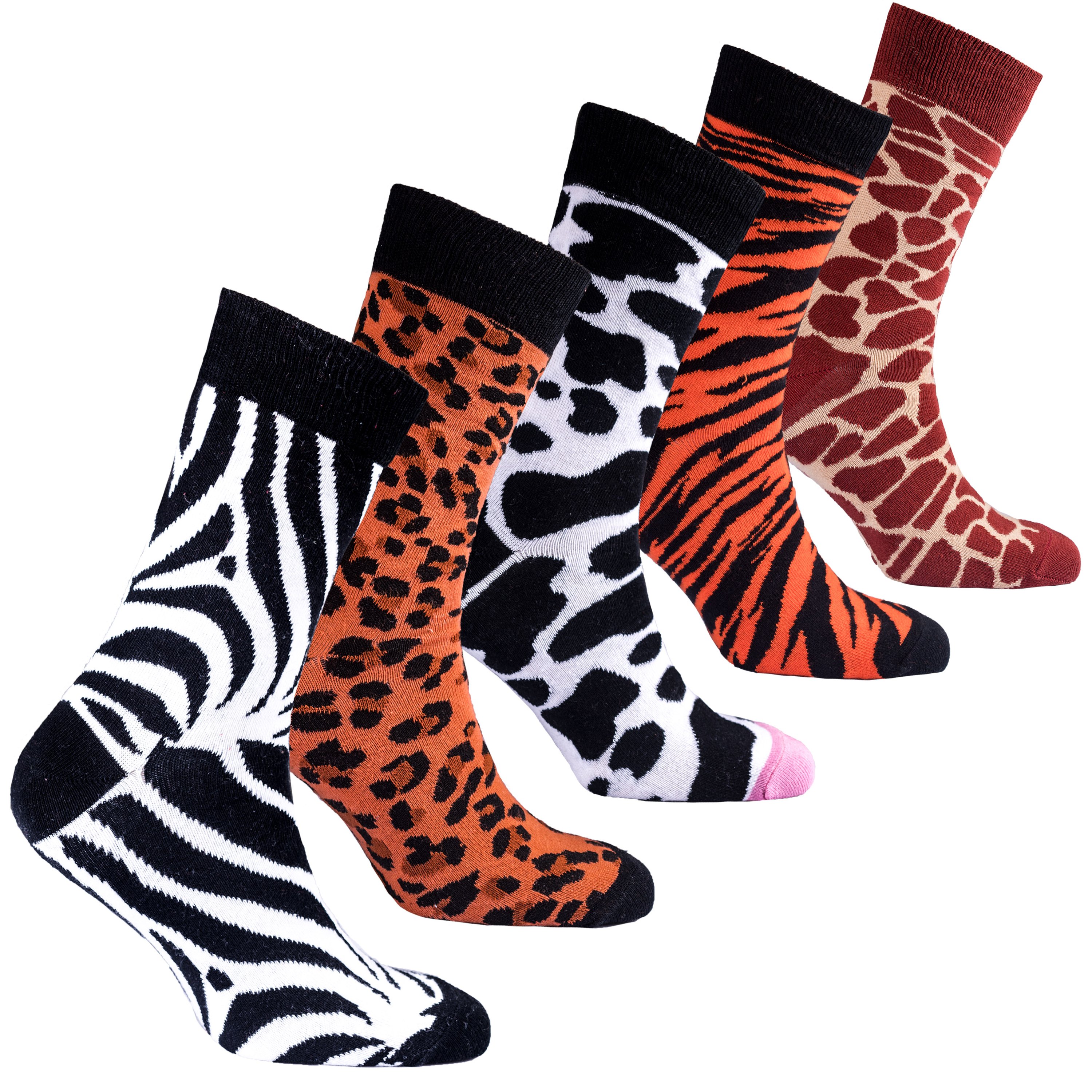 Men's Wildlife Socks featuring colorful designs and patterns, made from soft Turkish cotton for comfort and style.