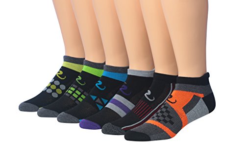Ronnox Men's 6-Pairs Low Cut Running Socks in various colors, showcasing their low cut design and comfortable fit.