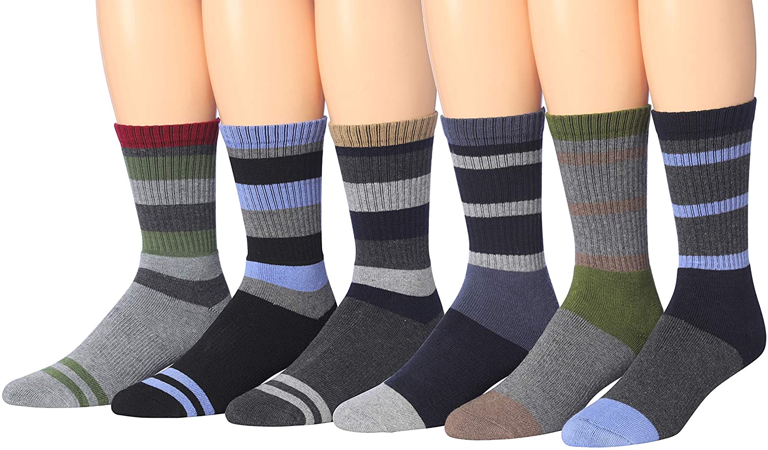 Ronnox Wool Blend Trekking Socks in various sizes, showcasing cushioned design and seamless toe for outdoor comfort.