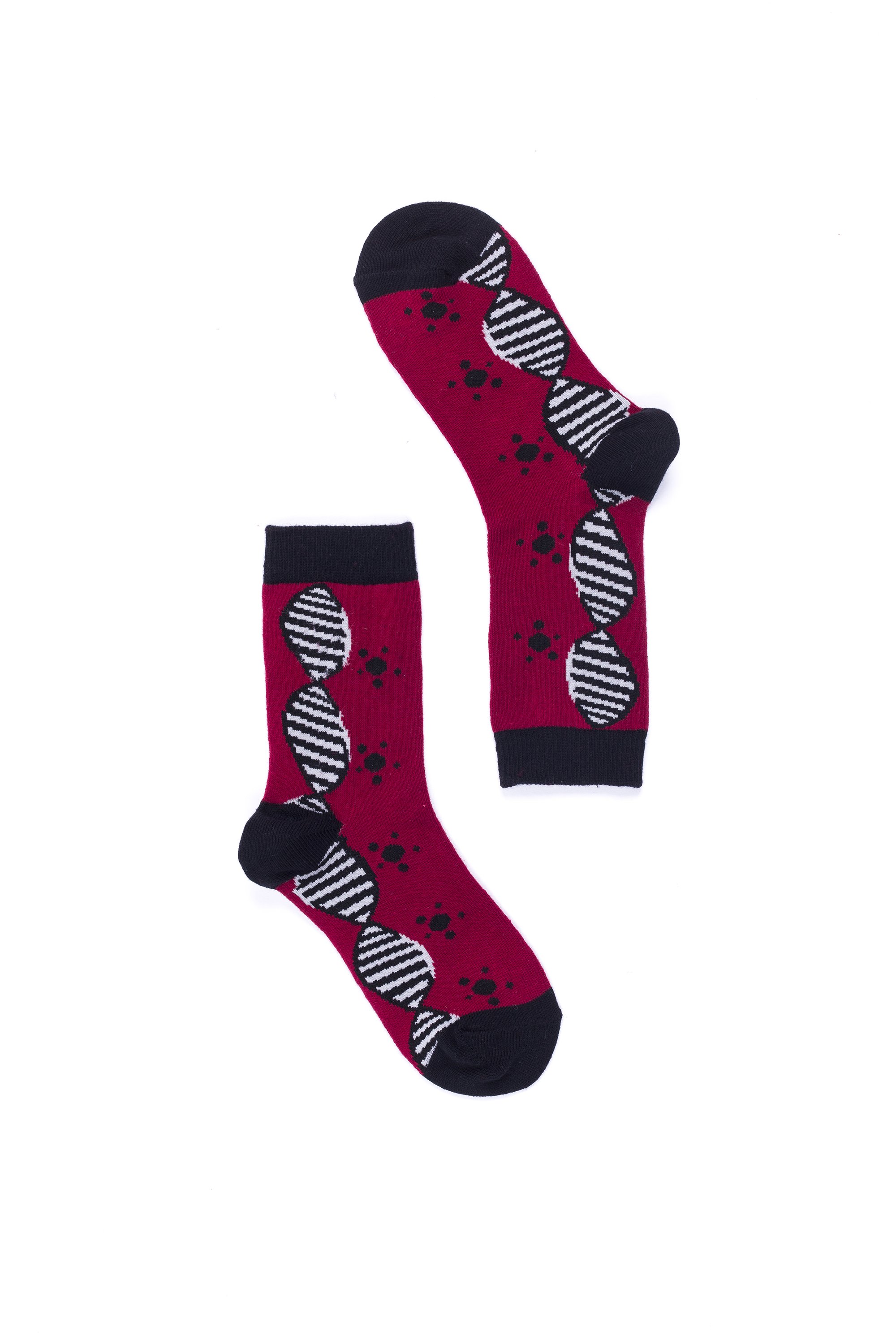 Colorful Women's DNA Socks made from soft Turkish cotton, featuring trendy patterns and designs for a stylish look.