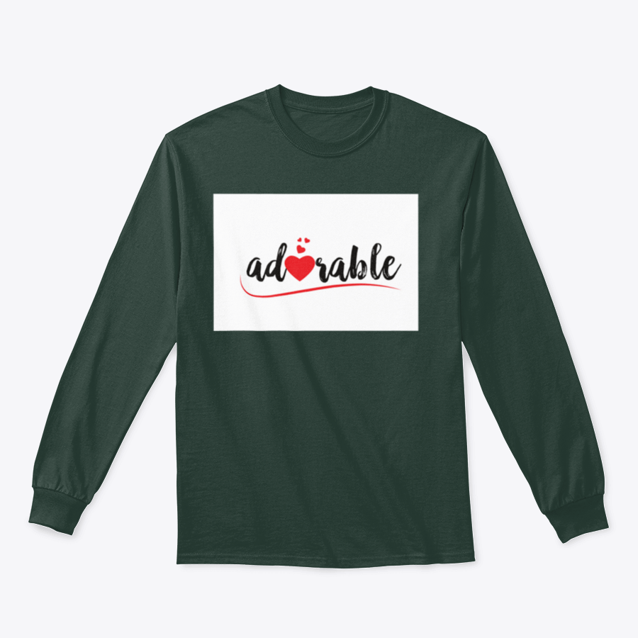 Adorable sweatshirt featuring a red love heart design, showcasing a stylish and comfortable fit.