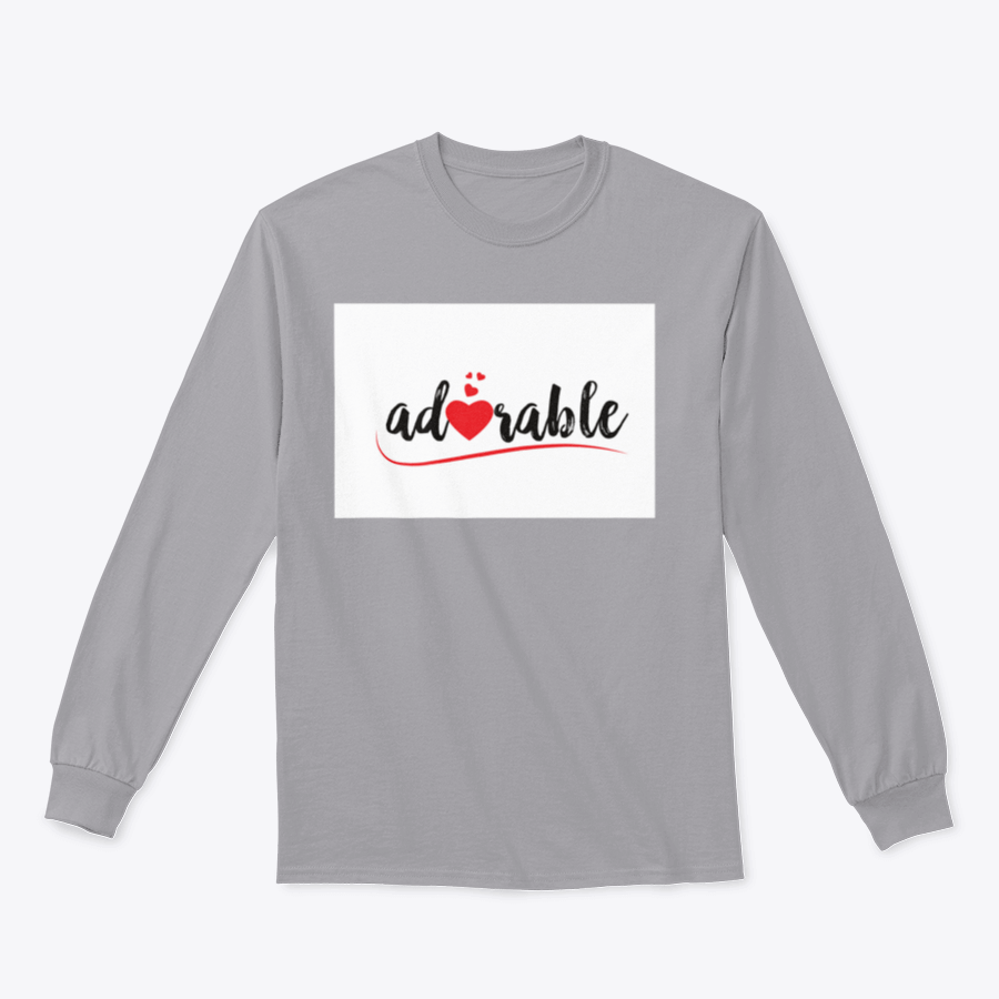 Adorable sweatshirt featuring a red love heart design, showcasing a stylish and comfortable fit.