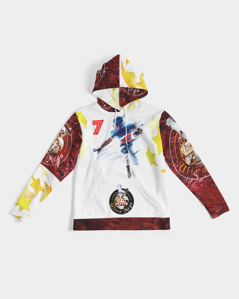 All Pro Men's Hoodie featuring a smooth fabric, adjustable drawstring hood, and stylish metal accents, perfect for comfort and style.