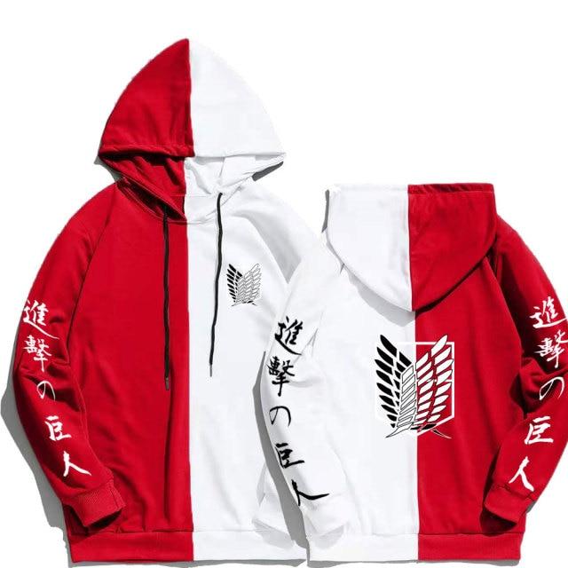 A stylish Attack on Titan printed hoodie featuring a casual design, made from soft cotton material, perfect for summer wear.