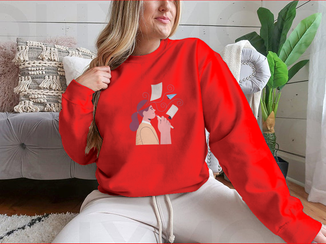 A stylish Creative Writer, Poet shirt made from a soft cotton/polyester blend, featuring a classic fit and spandex for enhanced stretch.