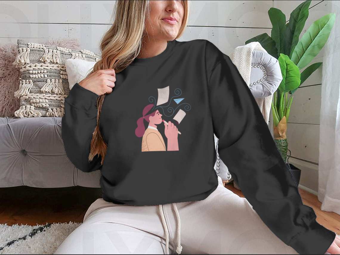 A stylish Creative Writer, Poet shirt made from a soft cotton/polyester blend, featuring a classic fit and spandex for enhanced stretch.