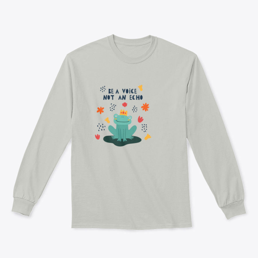 A cute cartoon illustration of a frog on a classic fit t-shirt, showcasing vibrant colors and a playful design.