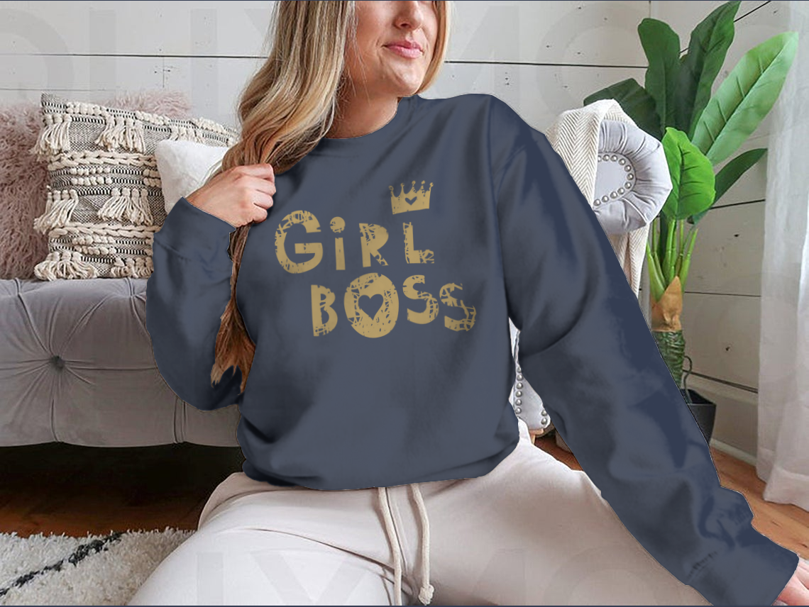 Cute Cartoon Style Girls Power Sweatshirt featuring a vibrant design, made from a soft cotton/polyester blend.