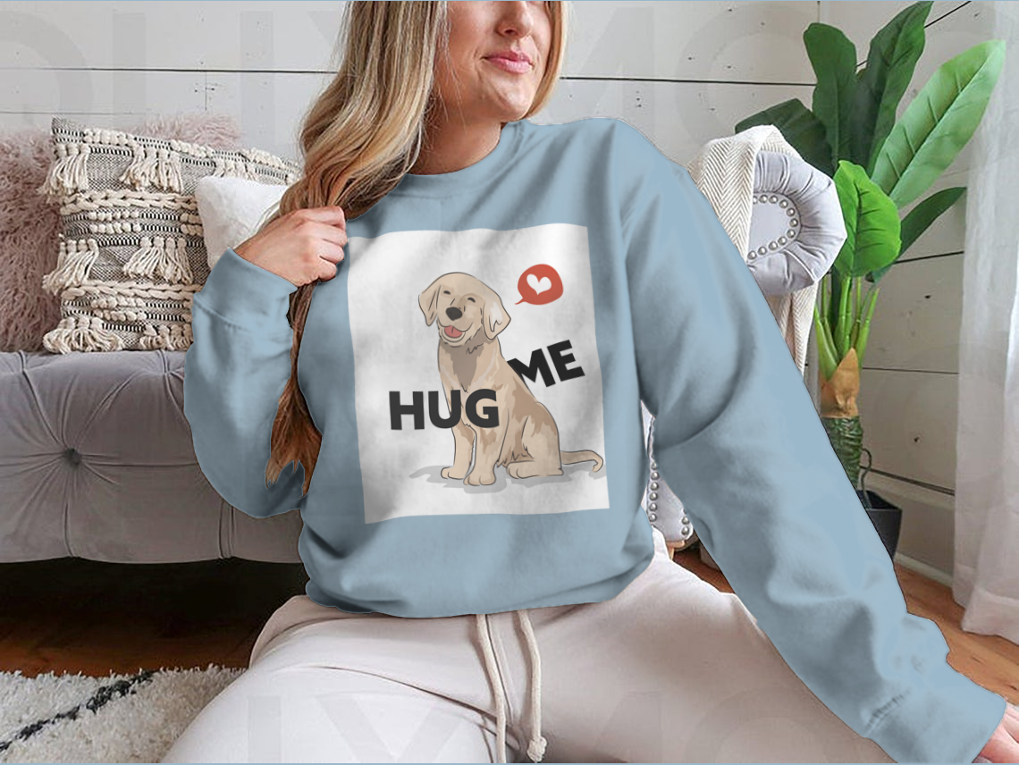Cute Dog T-shirt featuring a heart illustration, perfect for dog lovers.