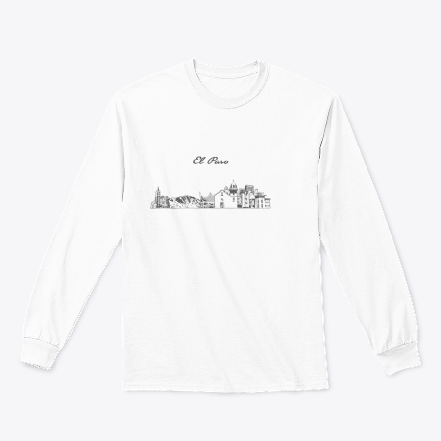 El Paso Skyline Design Sweatshirt featuring a classic fit and midweight fabric, perfect for casual wear.