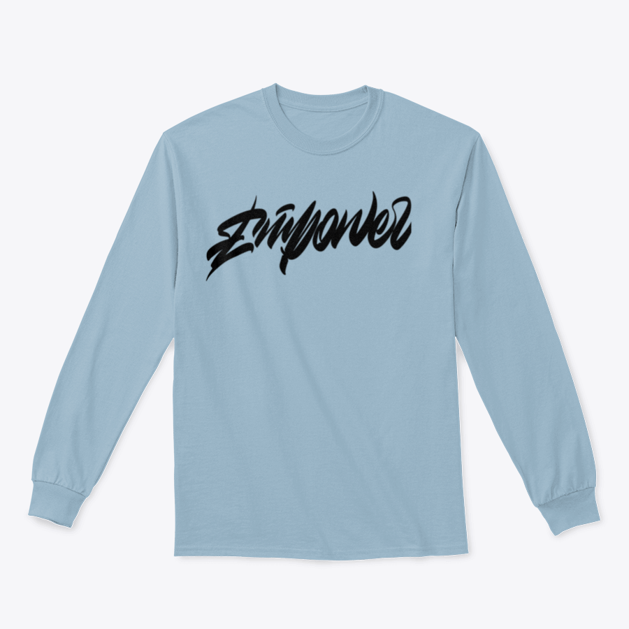 Empower Typography Lettering Design T-Shirt showcasing a stylish and comfortable fit, perfect for casual wear.