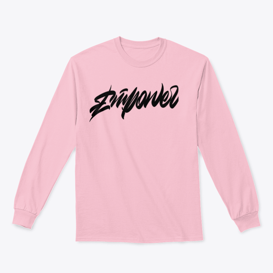 Empower Typography Lettering Design T-Shirt showcasing a stylish and comfortable fit, perfect for casual wear.