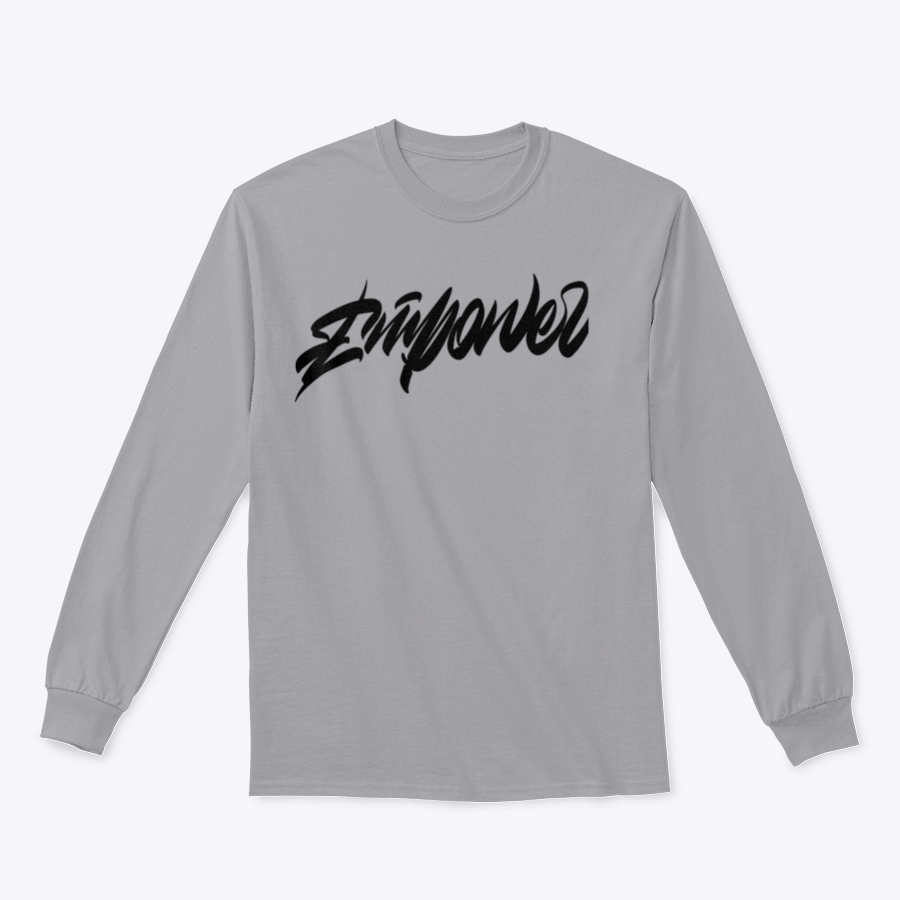 Empower Typography Lettering Design T-Shirt showcasing a stylish and comfortable fit, perfect for casual wear.