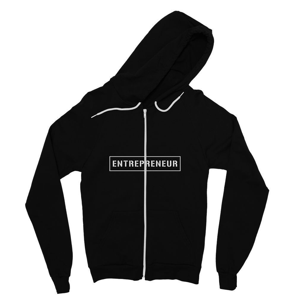 Entrepreneur Fine Jersey Zip Hoodie in a stylish design, showcasing its lightweight fabric and nylon zipper.