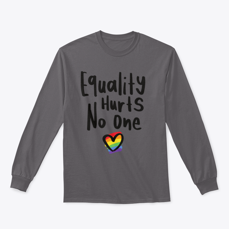 A cozy sweatshirt featuring an inspirational quote about equality, designed for comfort and style.