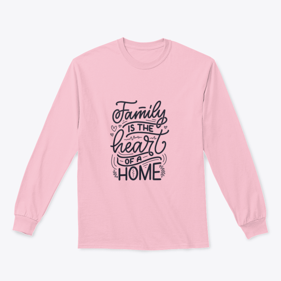 Cozy sweatshirt featuring an inspirational family design, showcasing a heartwarming message about family.