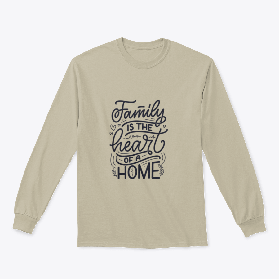 Cozy sweatshirt featuring an inspirational family design, showcasing a heartwarming message about family.