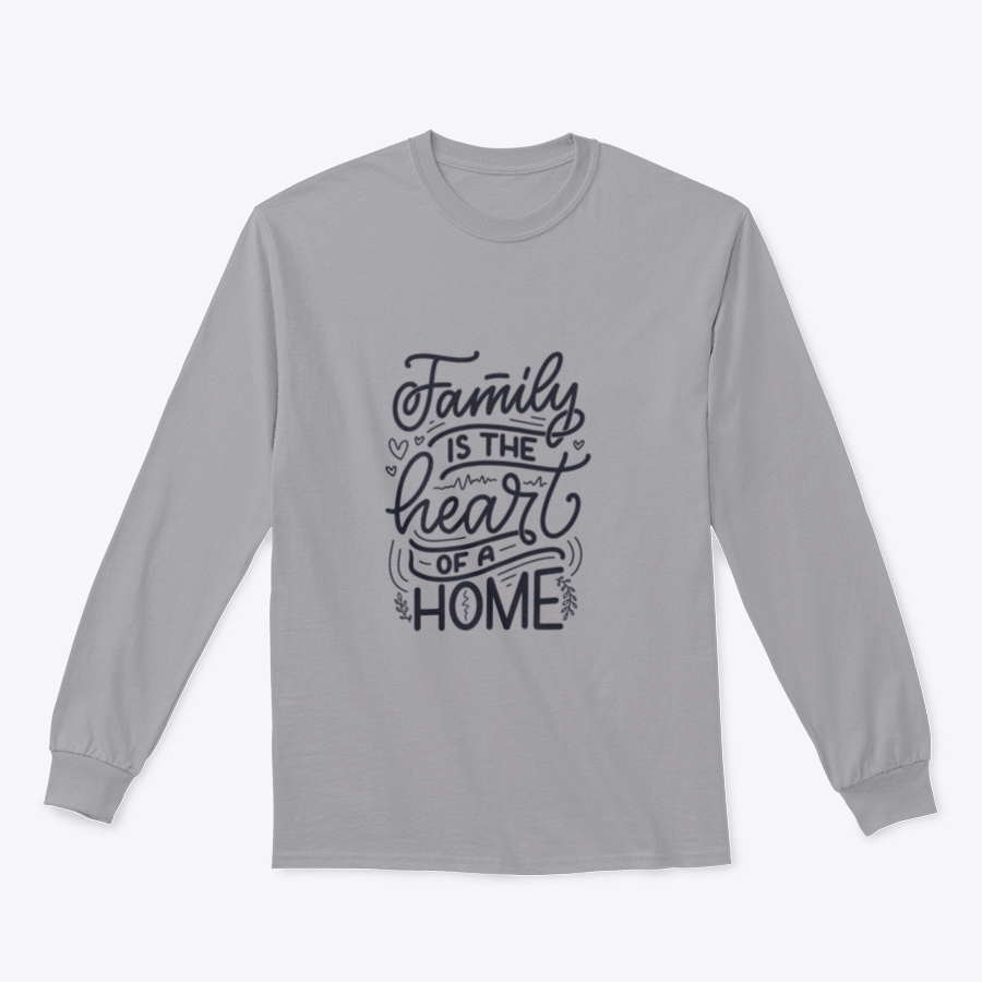 Cozy sweatshirt featuring an inspirational family design, showcasing a heartwarming message about family.