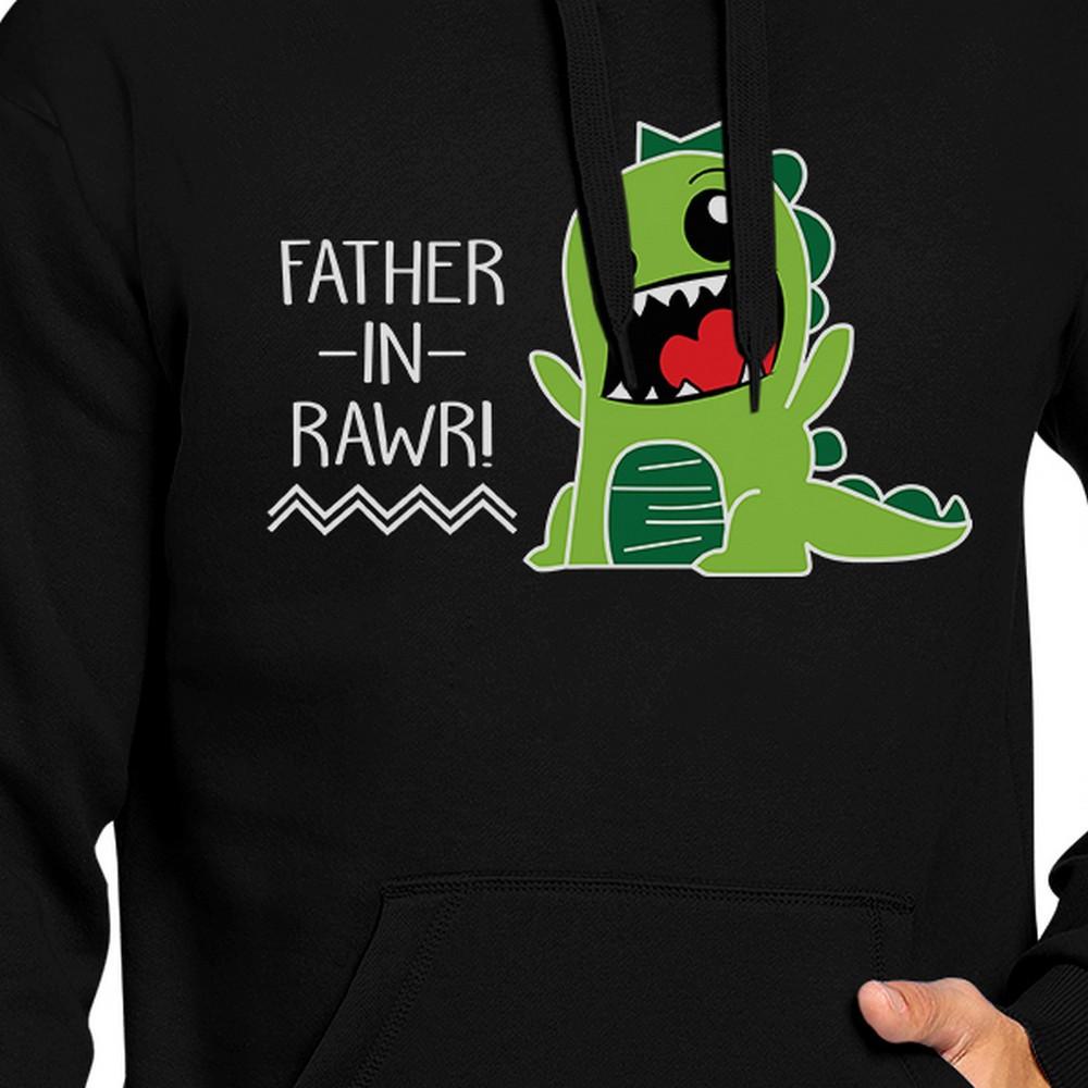 Father-In-Rawr Unisex Funny In-law Gift Hoodie featuring unique designs, made of cotton and polyester blend, perfect for Father's Day.