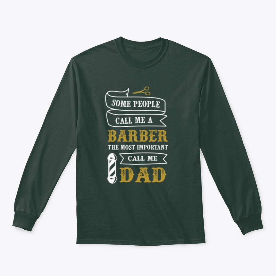 A comfortable 'Call Me Dad' shirt made of 100% cotton, showcasing a classic fit and midweight fabric, perfect for Father's Day.