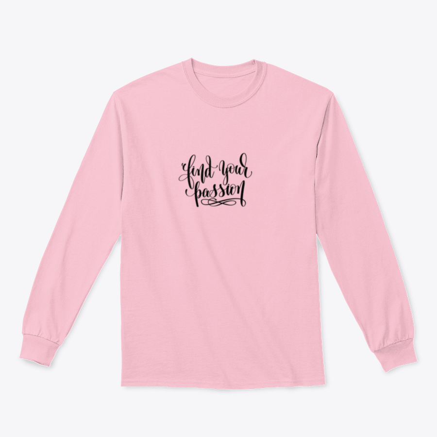 A stylish Find Your Passion Design T-shirt made from a soft cotton-polyester blend, featuring a classic fit and vibrant colors.