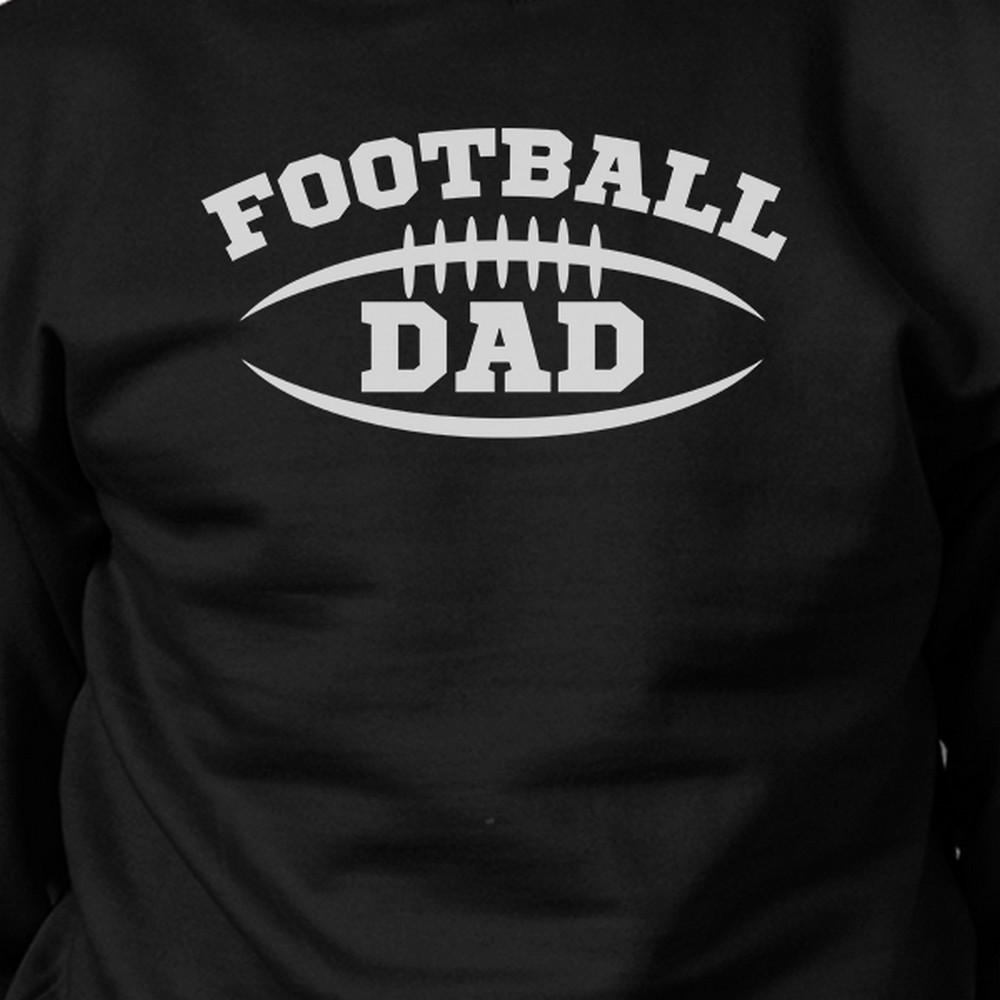 Black sweatshirt with a funny football dad design, perfect for Father's Day gifts.