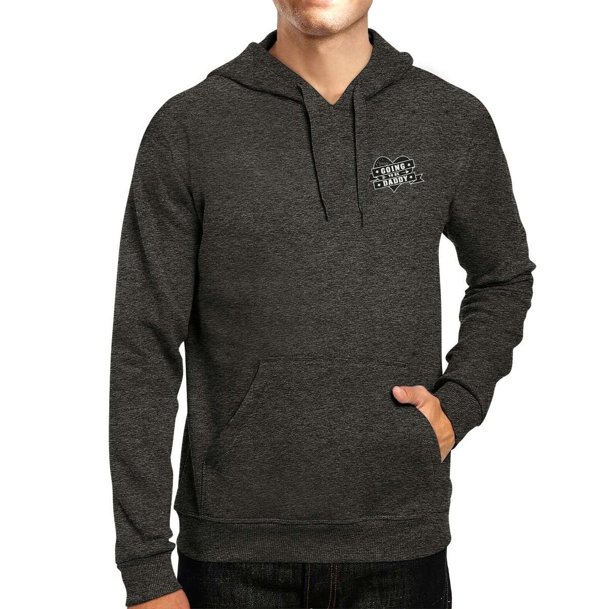 Unisex dark grey hoodie with 'Going To Be Daddy' design, perfect for Father's Day gifts.