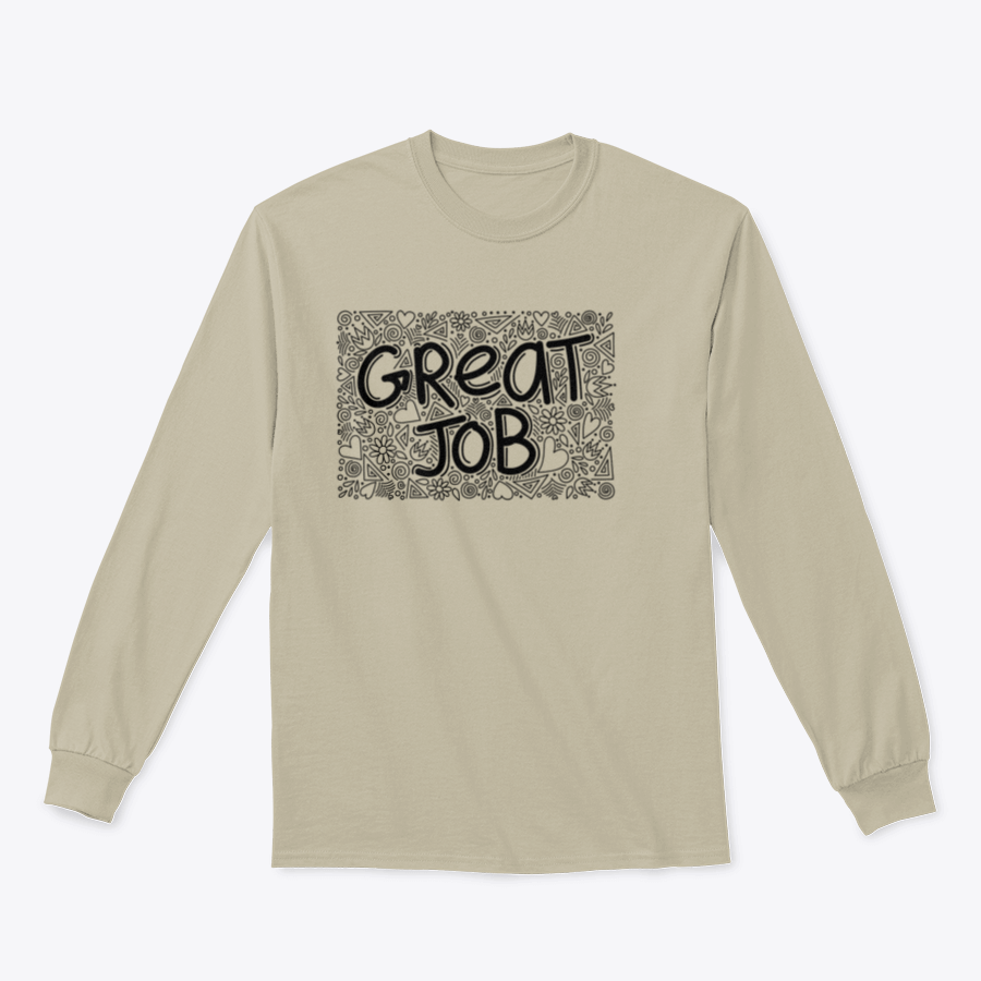 Great Job Word Doodle Pattern Anti-Stress design featuring a playful and colorful pattern, ideal for adults seeking comfort and style.