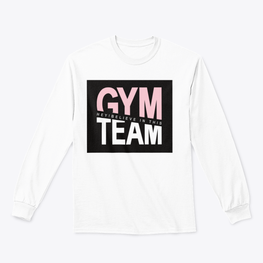 A stylish Gym Team Design Shirt made from 100% cotton, featuring a classic fit and durable fabric, perfect for family and friends.