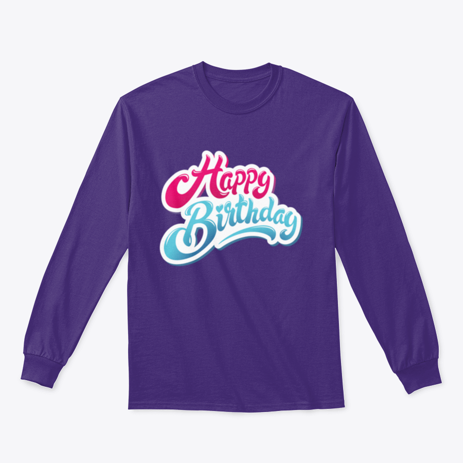 Happy Birthday hand drawn vector lettering design on a white background, showcasing a playful and festive style.