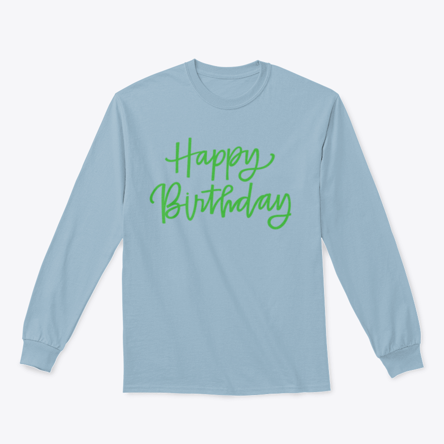 Customized Happy Birthday print featuring elegant calligraphy design on high-quality fabric.