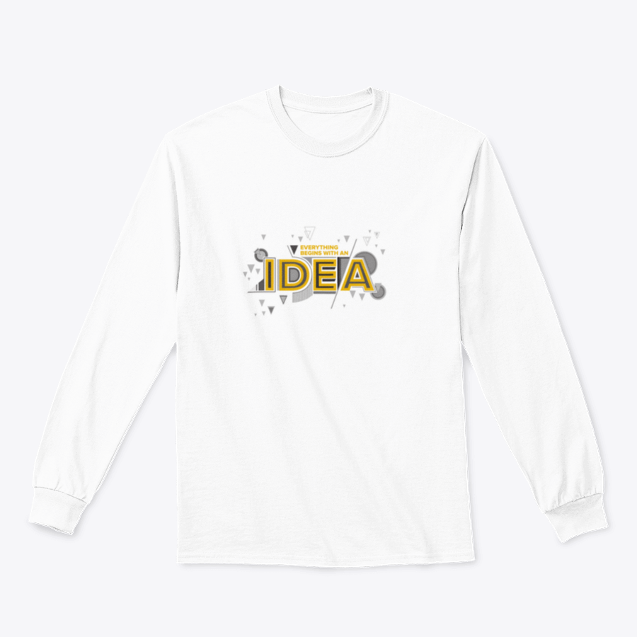 A stylish shirt featuring modern typography design, showcasing a blend of cotton and polyester for comfort.