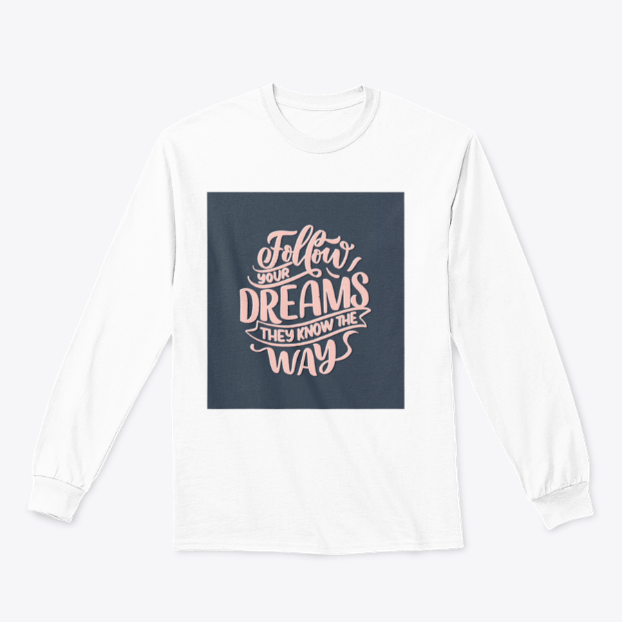 Hand-drawn vintage illustration featuring an inspirational quote about dreams on a soft cotton fabric.