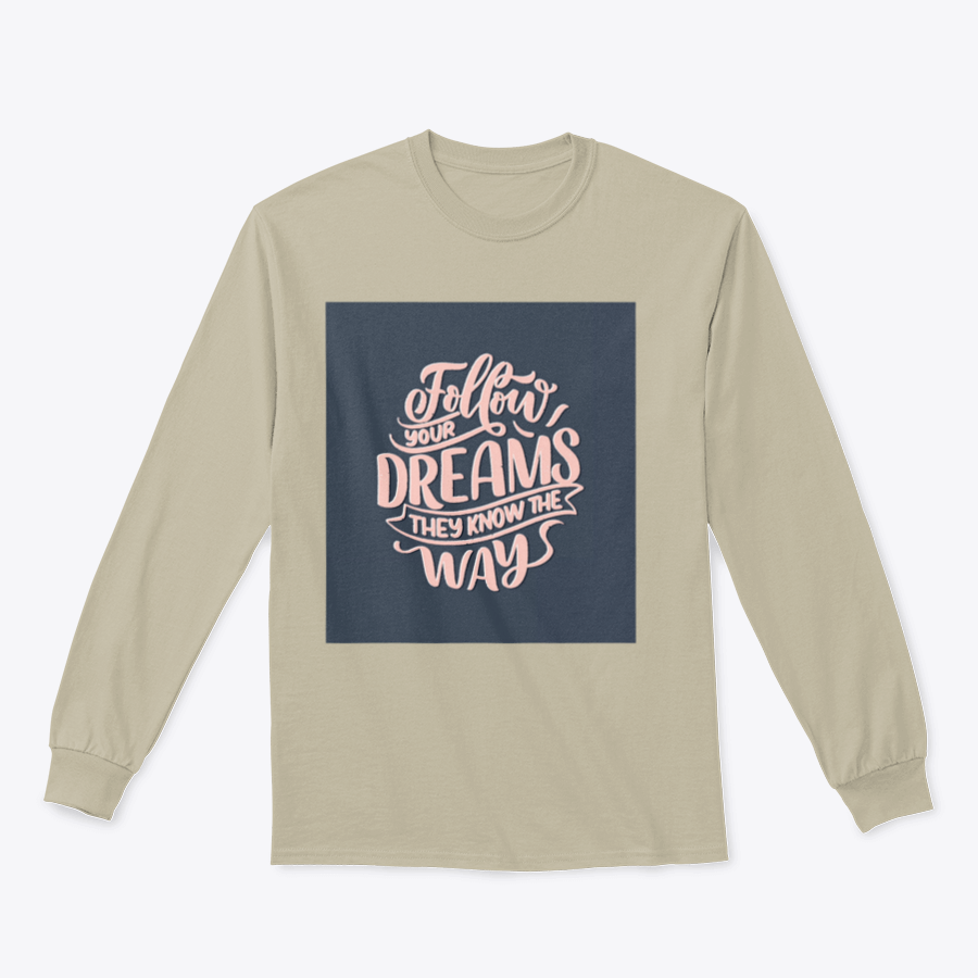 Hand-drawn vintage illustration featuring an inspirational quote about dreams on a soft cotton fabric.