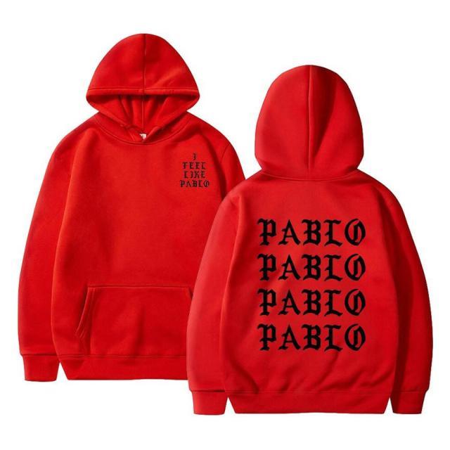 Kanye West Pablo Hoodie featuring a casual design with a hood, made from a blend of cotton, polyester, and acetate, perfect for men.