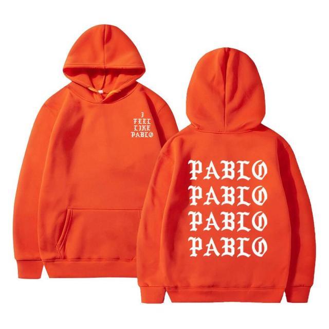 Kanye West Pablo Hoodie featuring a casual design with a hood, made from a blend of cotton, polyester, and acetate, perfect for men.