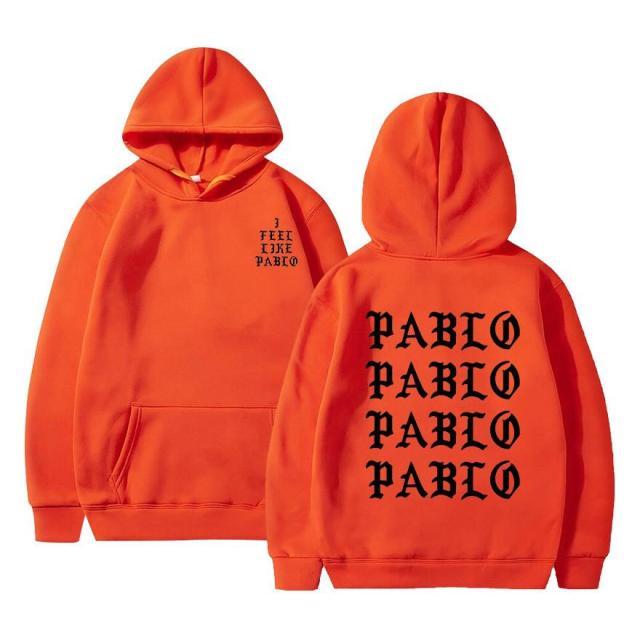 Kanye West Pablo Hoodie featuring a casual design with a hood, made from a blend of cotton, polyester, and acetate, perfect for men.