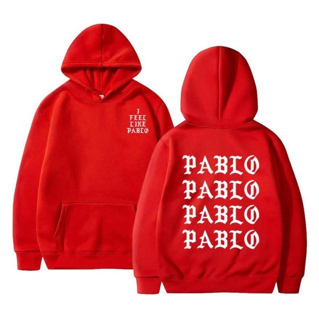 Kanye West Pablo Hoodie featuring a casual design with a hood, made from a blend of cotton, polyester, and acetate, perfect for men.