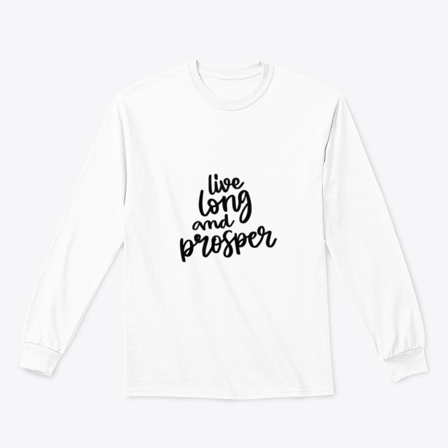 Live Long And Prosper Design T-Shirt featuring a classic fit and soft fabric blend, perfect for sci-fi fans.