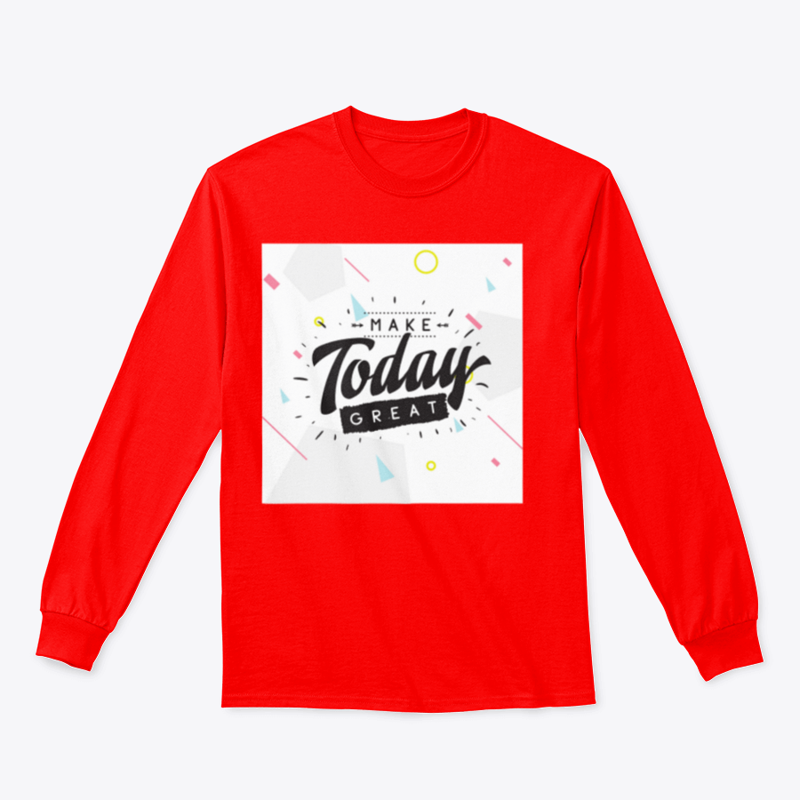 A stylish Make Today Great Inspirational Design T-Shirt featuring a motivational quote, made from a comfortable cotton/polyester blend.