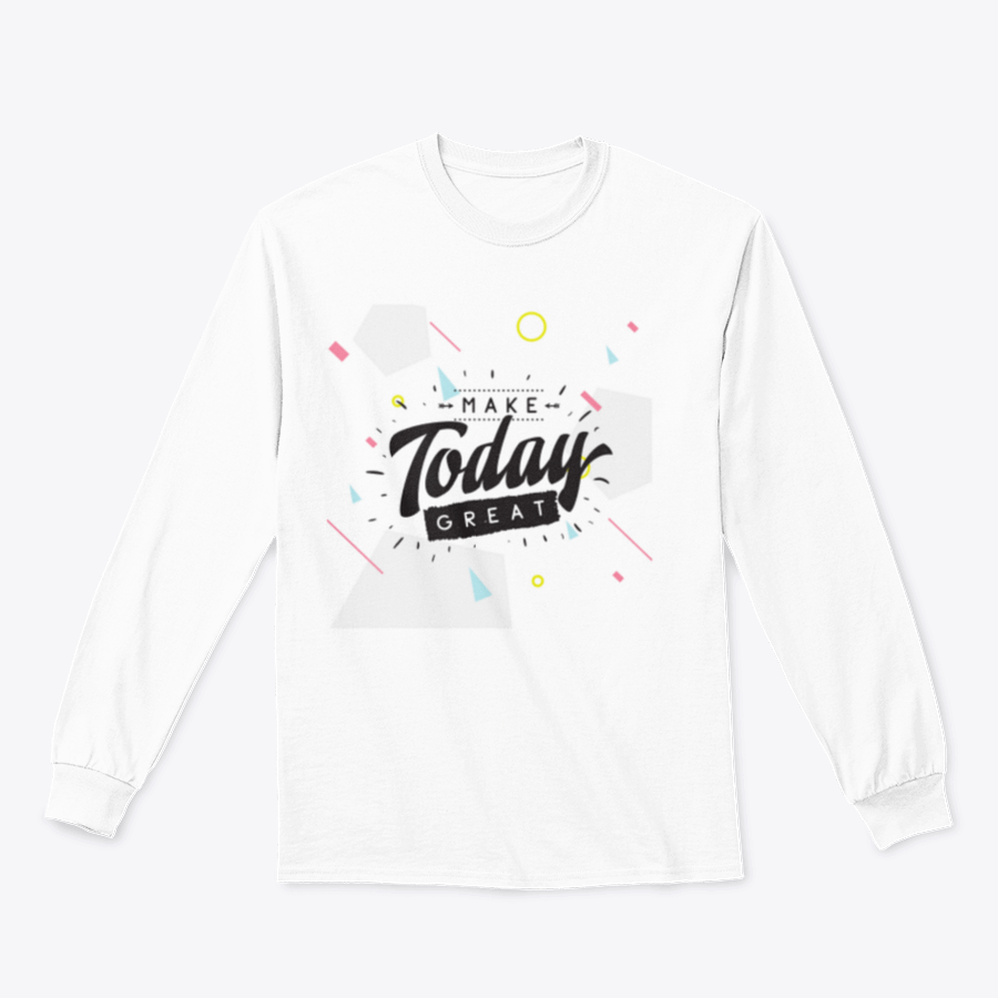 A stylish Make Today Great Inspirational Design T-Shirt featuring a motivational quote, made from a comfortable cotton/polyester blend.