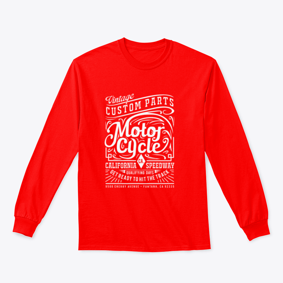 A stylish Motorcycle Typography T-Shirt featuring unique graphics, made from 100% cotton for comfort and durability.
