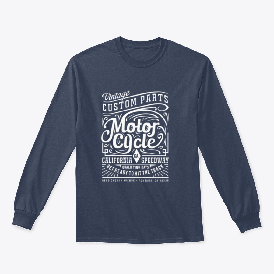 A stylish Motorcycle Typography T-Shirt featuring unique graphics, made from 100% cotton for comfort and durability.