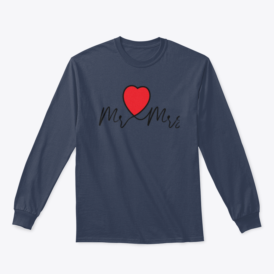 Mr And Mrs Wedding Decoration Sweatshirt featuring heart motifs, made from soft cotton fabric.