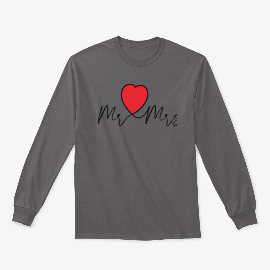 Mr And Mrs Wedding Decoration Sweatshirt featuring heart motifs, made from soft cotton fabric.