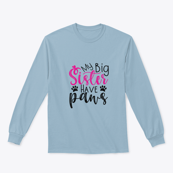 A cozy sweatshirt featuring a paws print design, perfect for pet lovers, made from soft cotton fabric.