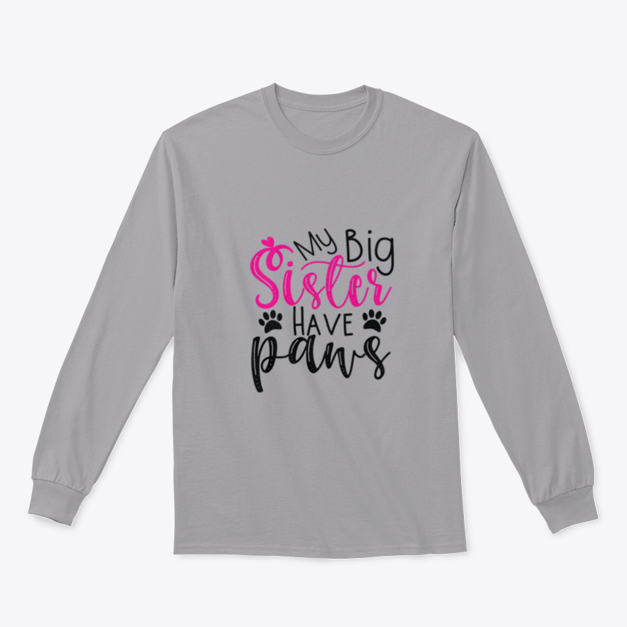 A cozy sweatshirt featuring a paws print design, perfect for pet lovers, made from soft cotton fabric.