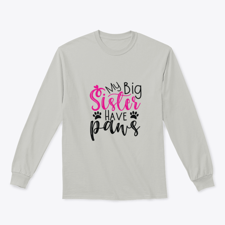 A cozy sweatshirt featuring a paws print design, perfect for pet lovers, made from soft cotton fabric.