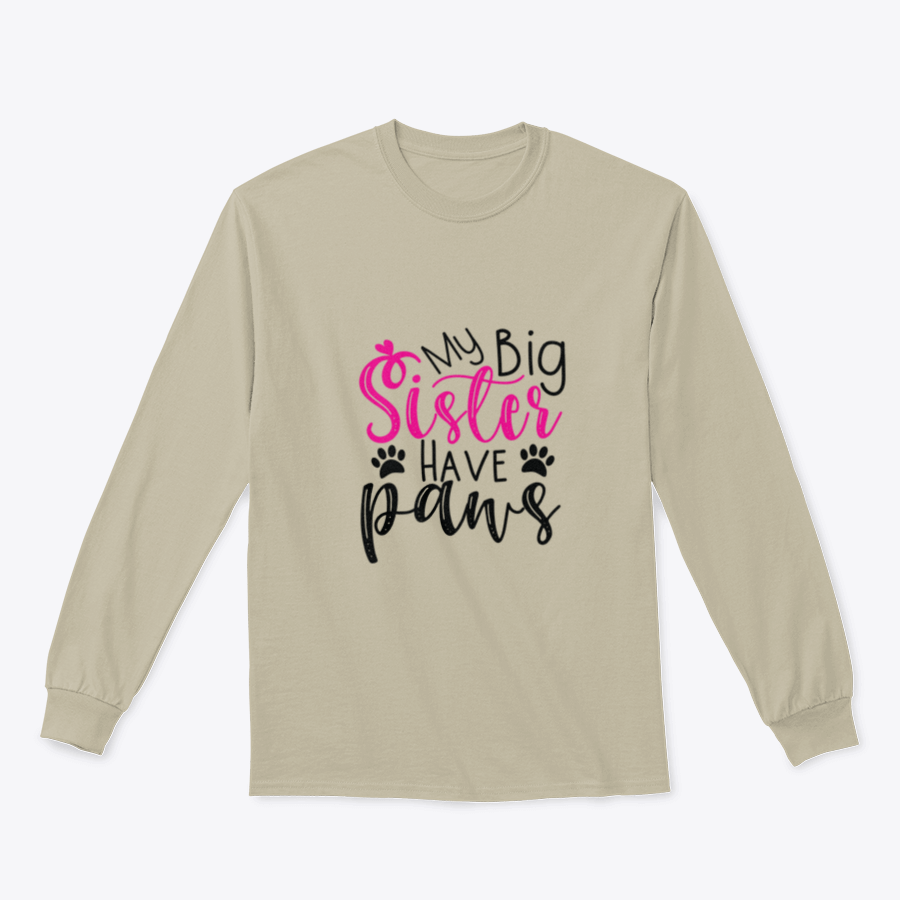 A cozy sweatshirt featuring a paws print design, perfect for pet lovers, made from soft cotton fabric.